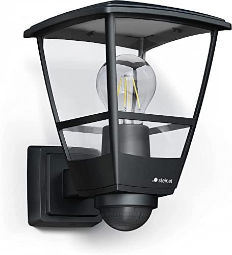 Steinel L 10 S buitenwandlamp met bewegingssensor, zwart, E27, IP44