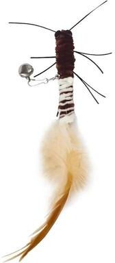 Inspired Finds Dragonfly Feather Cat Teaser Wand Toy brown Without Stick