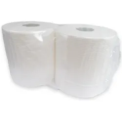 RS PRO White Steadfast 60 Twin Pack Roll, Reinigungsutensil, Weiss