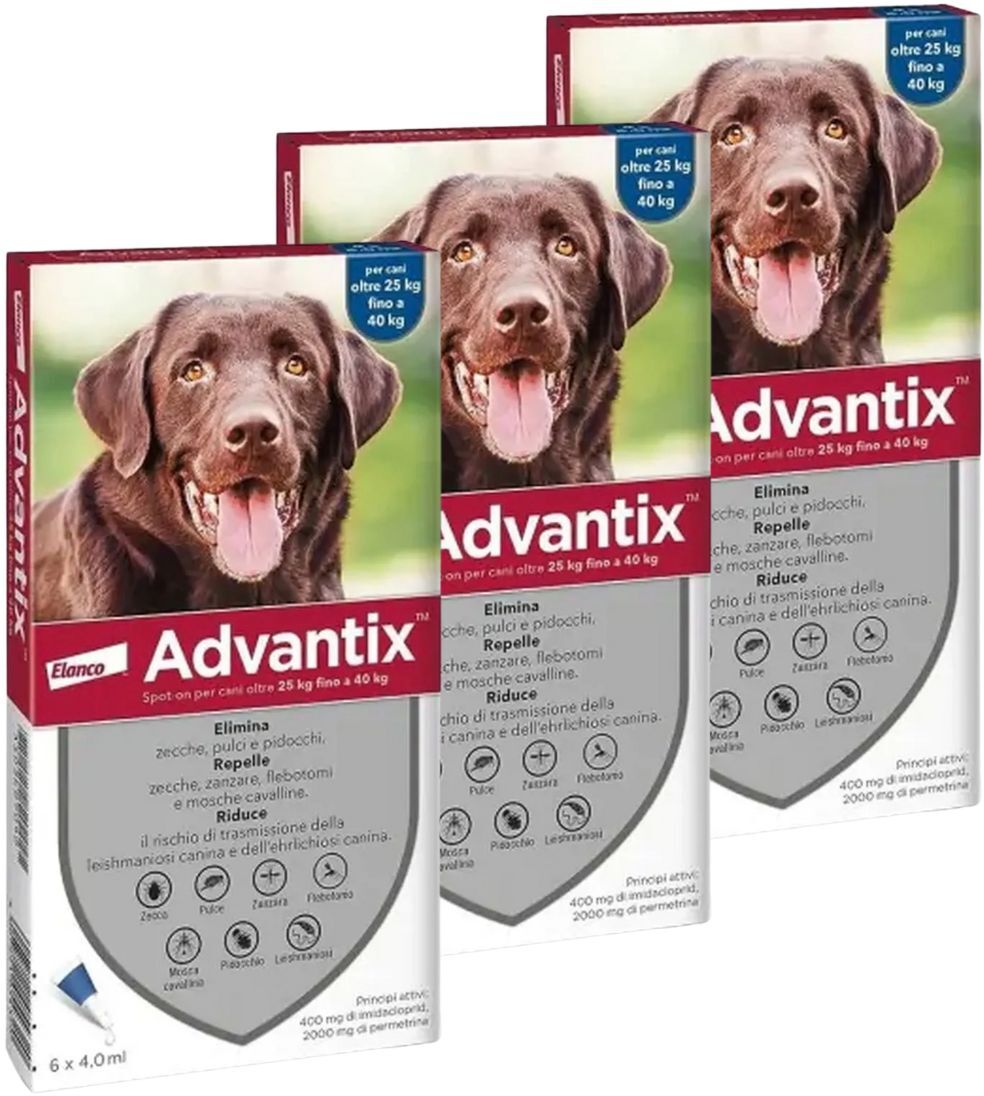 Advantix Spot On Cane 25-40Kg KIT 18 PIPETTE