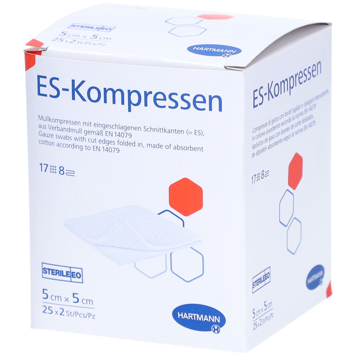 Es-Kompressen steril 5x5 cm 8fach 25x2 St Kompressen