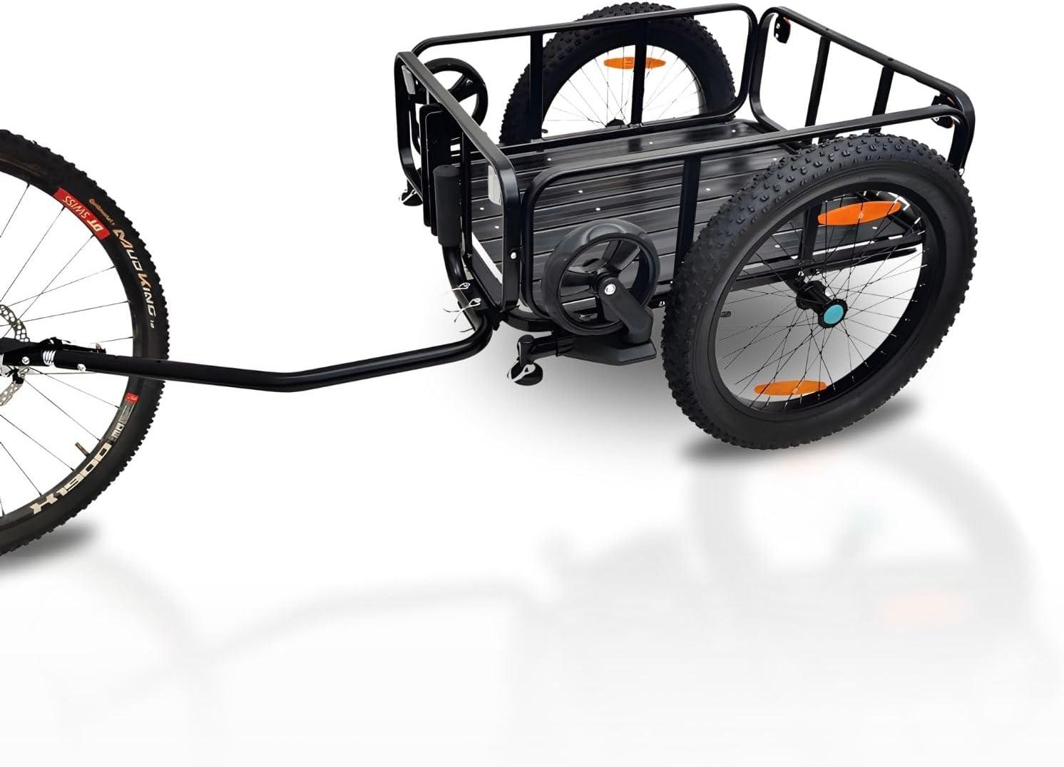 Fahrradwagen und Handwagen 2-in-1 - 100 Liter - Aluminium - Max. 60 kg