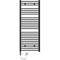 BADHEIZKÖRPER elektrisch Sahara 600x1500 mm Anthrazit gebogen mit Heizstab 900W