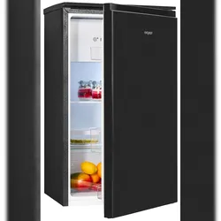 Exquisit Kühlschrank KS117-3-010E schwarz | 82 L Volumen | Kühlschrank mit Gefrierfach freistehend | Gemüsefach