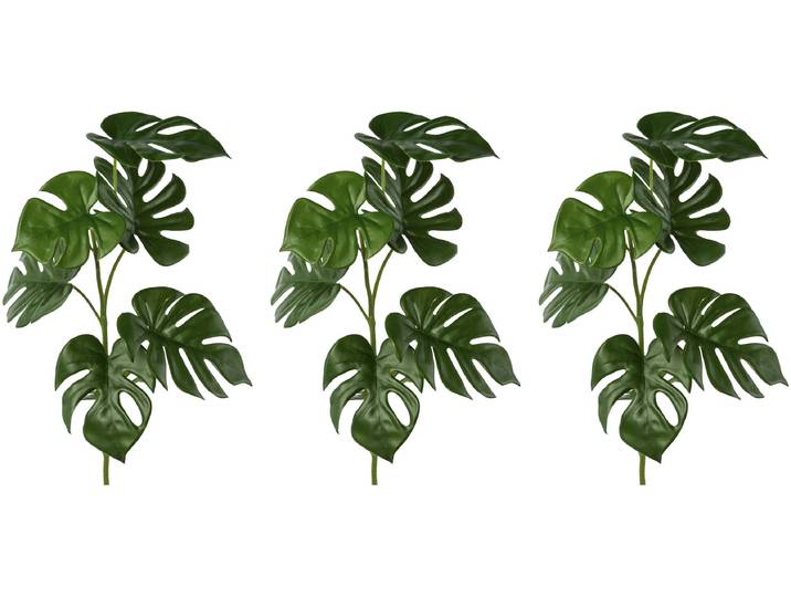 Kunstgirlande CREATIV GREEN Split-Philodendron-Zweig , grün, H:71cm Ø:25cm, Kunststoff, Kunstpflanzen, Kunstgirlande