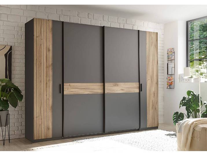 Armoire Ramke 267 x 210 x 61cm Gris