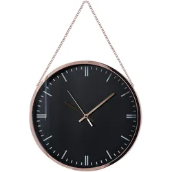 WANDUHR Kunststoff schwarz/kupfer Bezas