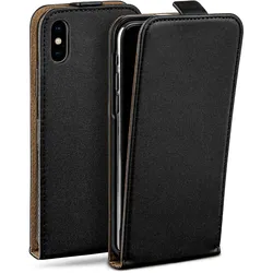 moex Flip Case iPhone XS Klapphülle Leder Optik
