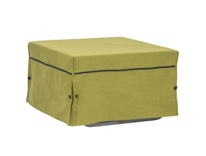 Pouf transformable en lit BIN avec tissu rayé