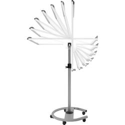 Rocada Flipchart 618 (B x H) 680 mm x 1900 mm Weiß, Grau abwischbar, beschriftbar, höhenverstellbar, Inkl. Ablageschale, magnethaftend R618102