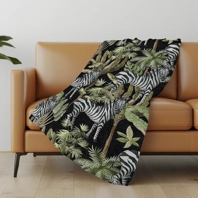 Addison Rugs Premium Machine Washable ASB208 Zebra Safari Sherpa Throw Blanket