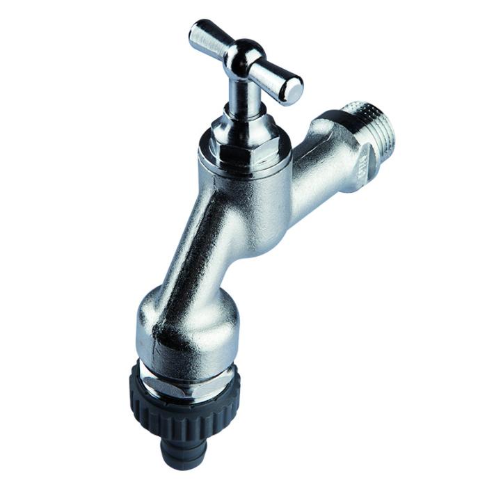 Seppelfricke Armaturenkombination 8001 DN 20, matt-chrom, Rohrbelüfter, Knebelgriff