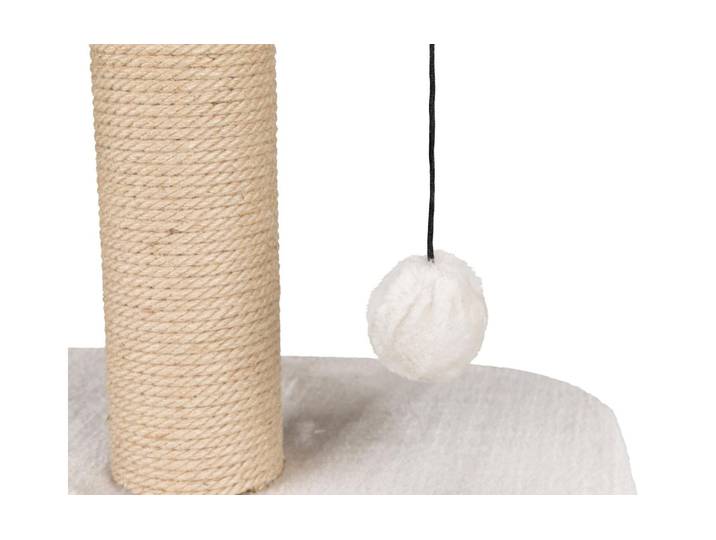 Kratzbaum TRIXIE Mica 46 cm , grau, hellgrau, B:45cm H:46cm T:35cm, Jute, Plüsch, Kratzbäume, Kratzbaum, Erhöhter Rand, Mit Kordel, Weich und kuschelig