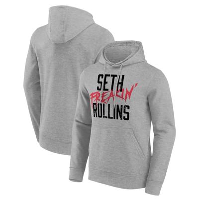 Kapuzenpullover FANATICS "Fanatics Hoodie WWE Wrestling Seth Rollins", Damen, Gr. XL, grau (mehrfarbig), 80% Baumwolle, 20% Polyester, Pullover Kapuzenpullover