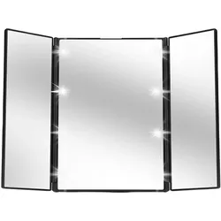 Avizar, Kosmetikspiegel, Trifold-Kosmetikspiegel mit integrierter LED