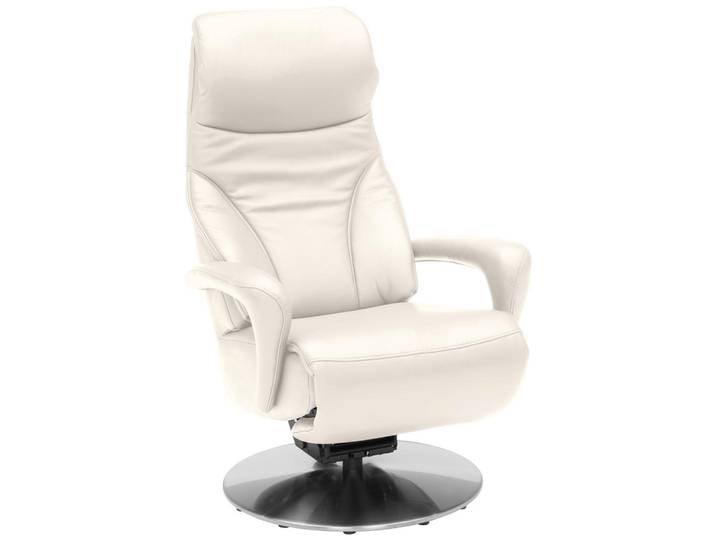 Dieter Knoll Relaxsessel Lenno, Beige, Metall, Echtleder, Longlife-Leder, Semi-Anilinleder, 75x117x88 cm, Fußauswahl, Lederauswahl, Stoffauswahl, erweiterbar (Typenauswahl), Herz-Waage-Funktion, Wohnzimmer, Sessel, Relaxsessel