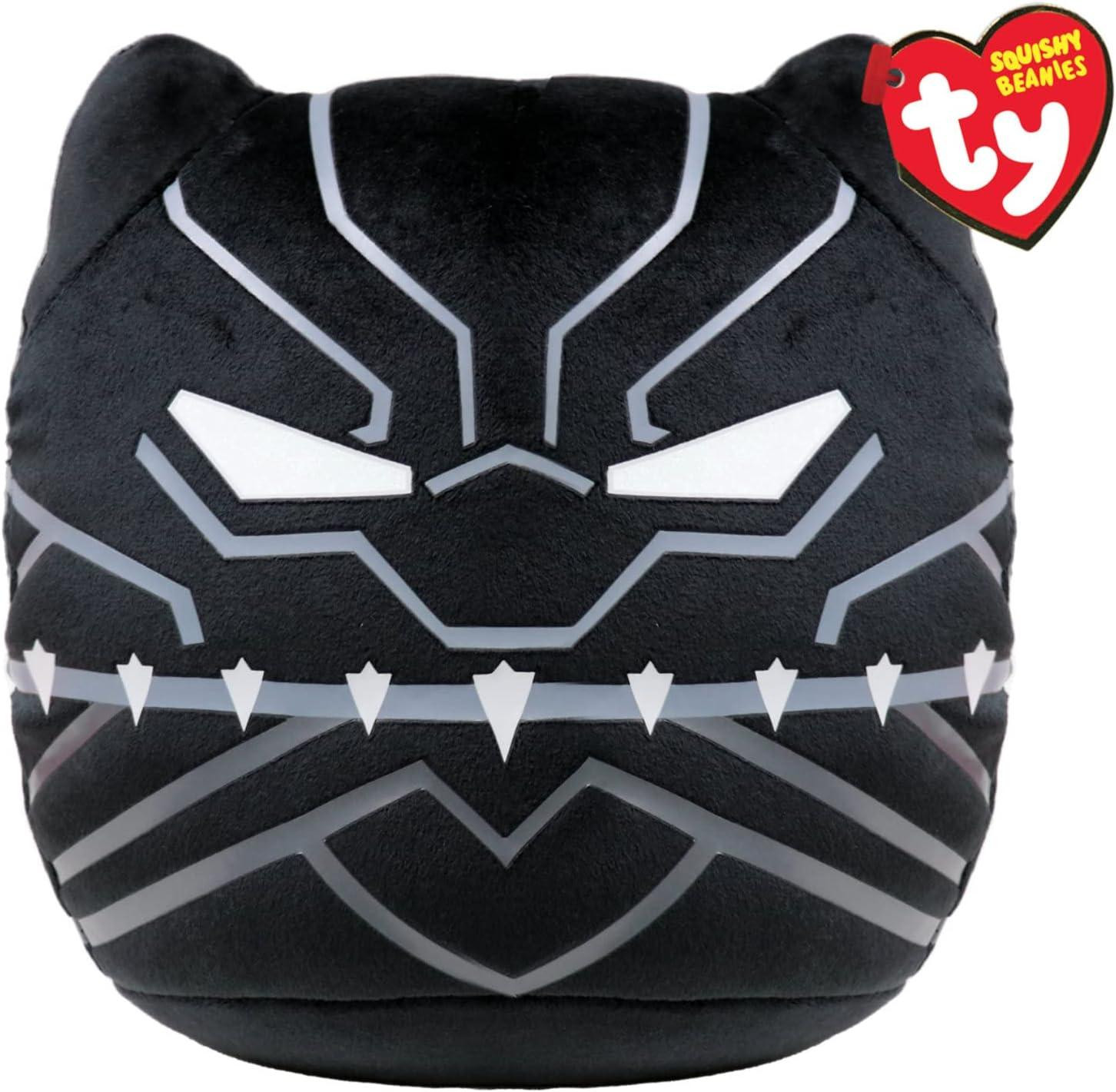 TY Black Panther Squishy Beanie knuffelkussen, 25 cm