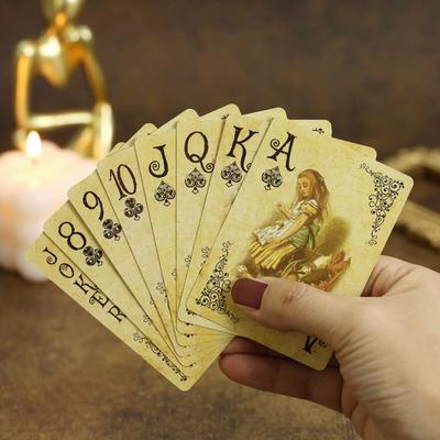 Inspired Finds Vintage Alice In Wonderland Playing Cards Deck Retro Poker Style Collectible Set Vintage Alice In Wonderland Playing Cards Deck Retro Poker Style Collectible Set