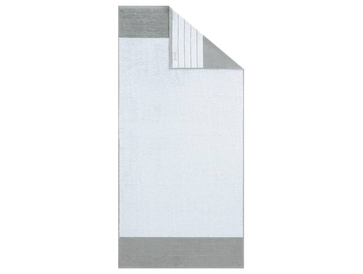 Saunatuch CARL ROSS double-face , weiss (platin, weiß), B:70cm L:200cm, Frottee, Obermaterial: 100% Baumwolle, Handtücher, Saunatuch, mit 2 Aufhängekordeln