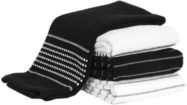 All-Clad Skipping Stripe & Wave Kitchen Towels, 4-Pack