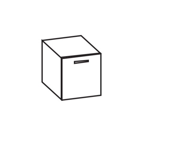 Artiqua 300 Unterschrank, Graphit Struktur quer, 300-UST-2-45-L-7098-401 300-UST-2-45-L-7098-401