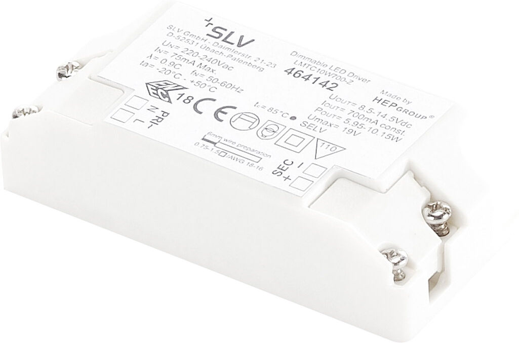 Slv Led-Treiber 10,5w, 700ma, Inkl. Zugentlastung, Dimmbar - Led-Zubehör