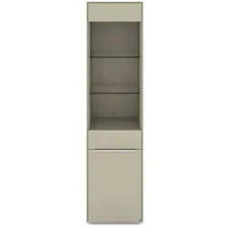 set one by Musterring Vitrine Reno Glas Beige Kaschmir