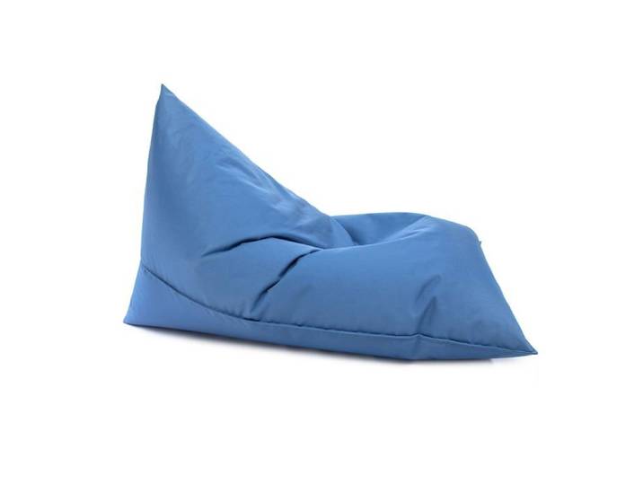 Lazy M Pouf triangulaire bean bag polyvalent perles EPS polyester robuste intérieur et extérieur 150x100 cm Ecopuf