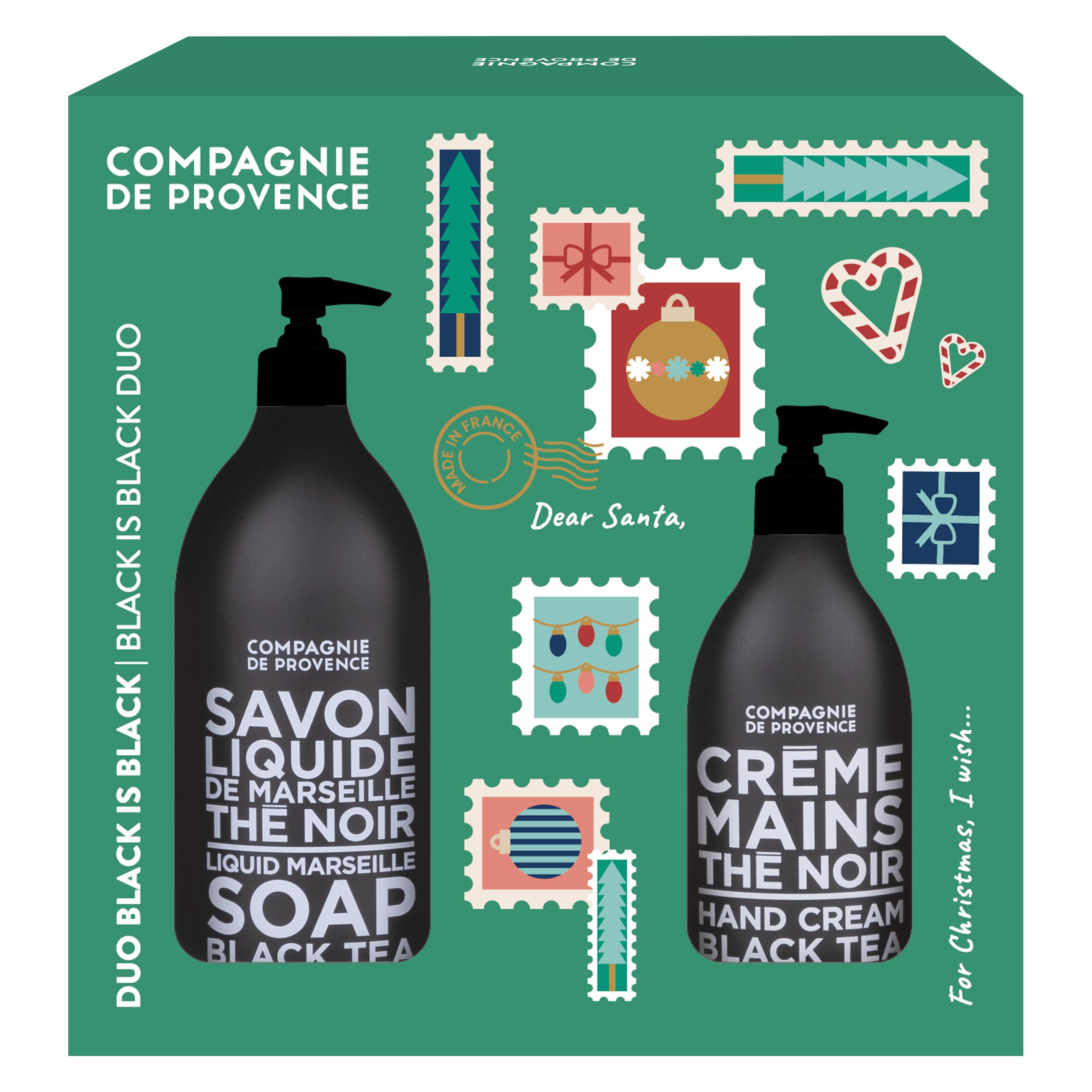 La Compagnie de Provence COMPAGNIE DE PROVENCE - DUO BLACK IS BLACK - Black - 500ml Liquid Soap, 300ml Hand Cream (Körperpflegeset) (CDPCO0103TN20251)
