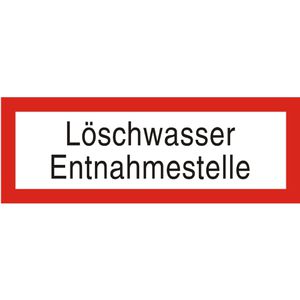 Abtec Hinweisschild DIN 4066, Kunststoff, 29,7 x 10,5 cm, Löschwasser Entnahmestelle