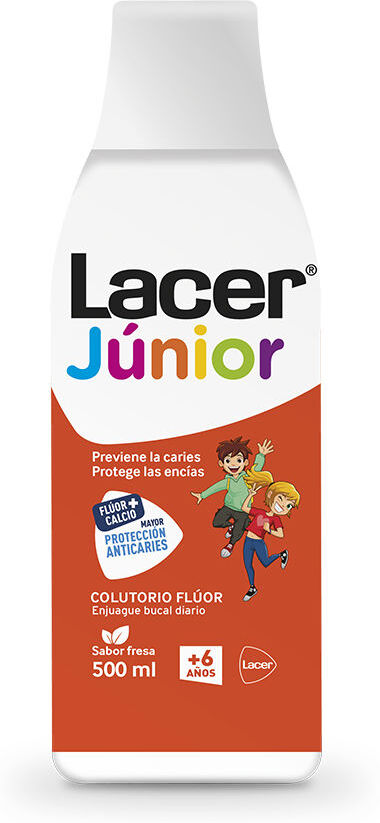 Lacer Fluor bain de bouche quotidien fraise 0,05% 500 ml