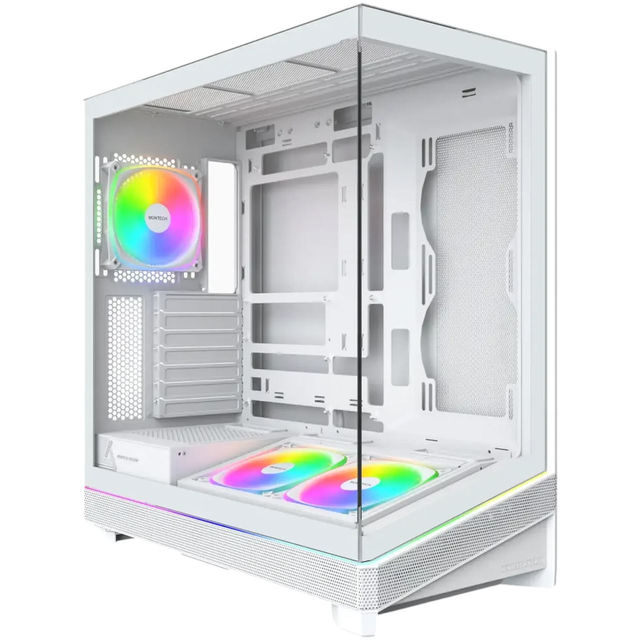 Montech Sky 3 PC-Gehäuse, Midi-Tower, ATX, ARGB, Tempered Glass - weiß