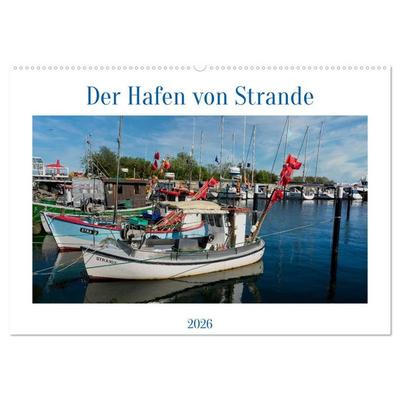 Der Hafen von Strande (Wandkalender 2026 DIN A2 quer), CALVENDO Monatskalender