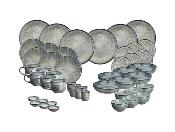 Björn Zen Full Service Geschirr Set 48 tlg. Grau
