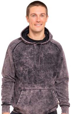 Lane Seven LST004 Vintage Raglan Hooded Sweatshirt in Cloud Black size 2XL   Cotton