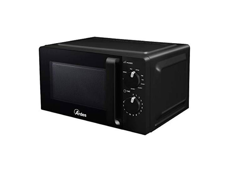 ARDES - Four à micro-ondes 20 Litres Petit four à micro-ondes combiné avec petit grill doté de 5 puissances et 9 modes de cuisson Four à micro-ondes avec minuterie Lumière interne AR6520G\, Noir