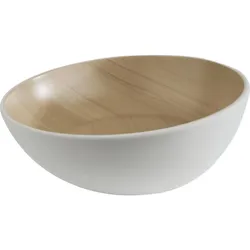 APS Frida Schale Holzoptik/weiß, Inhalt: 1,00 Liter, ø: 215 mm