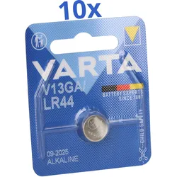 10x Varta Knopfzelle Electronics V 13 GA / A76 / LR 44 Alkaline 1,5 V 1er Blister