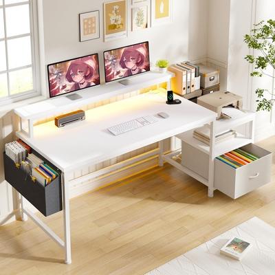 No Long Desk with Stand Monitor