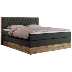BOXSPRINGBETT AMORE KING 200/200 Dunkelgrau Struktur - H3