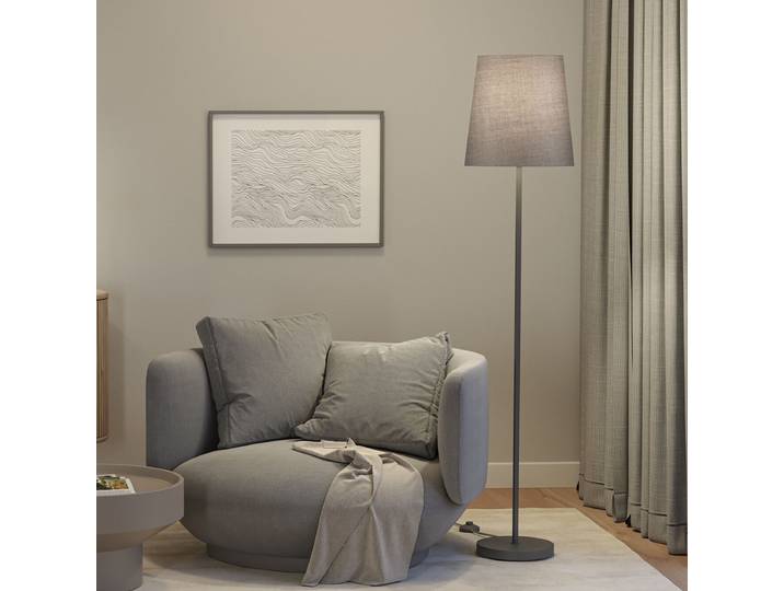 Lampadaire Stellan Ø 35cm Gris/Gris Coton E27
