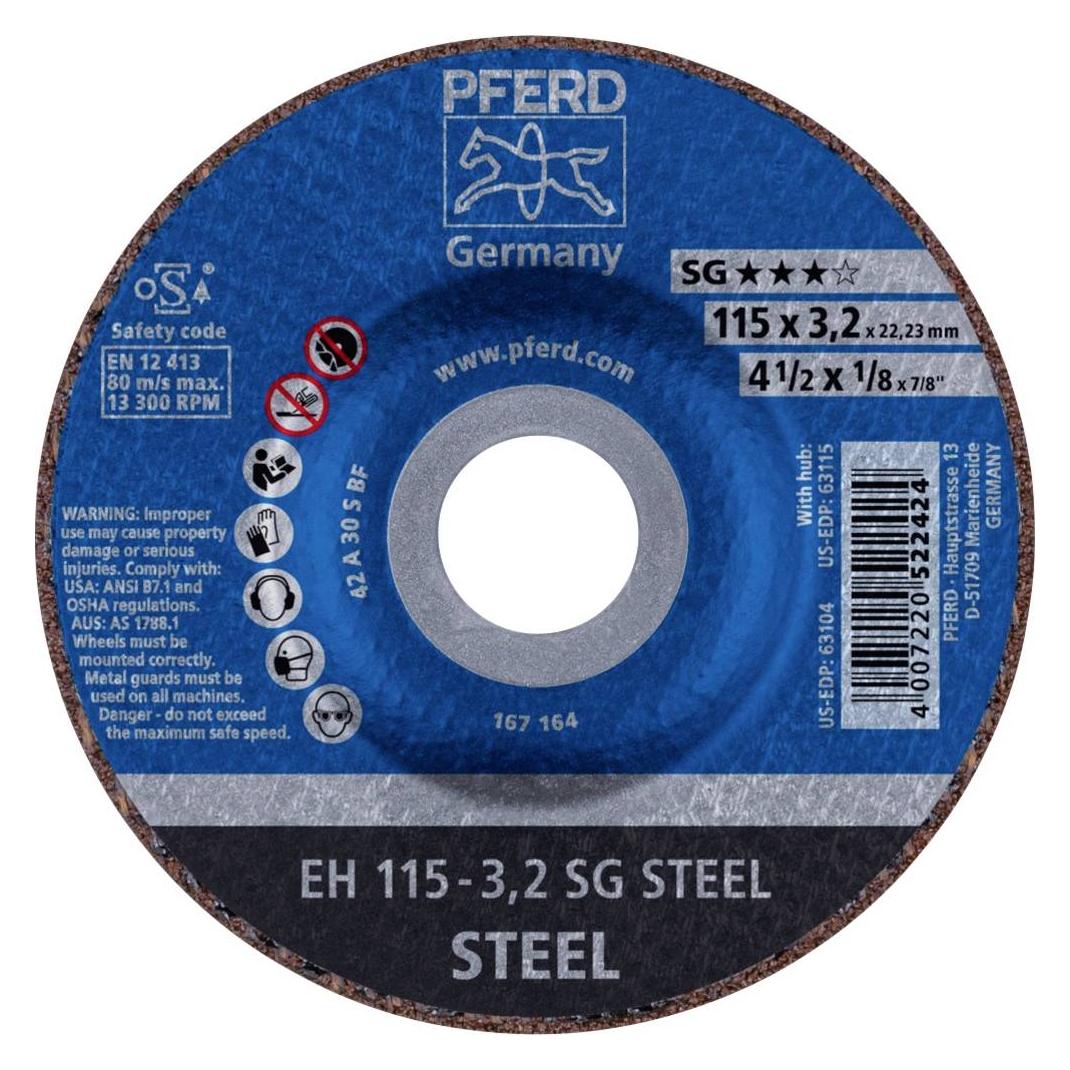 Pferd Trennscheibe EH 115-3.2 A 30 S SG/22.23 VPE: 25 (EH 115-3,2 SG STEEL)
