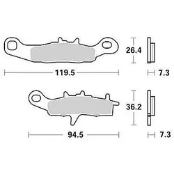 TRW Bremsbelag MCB 697 mit Zulassung