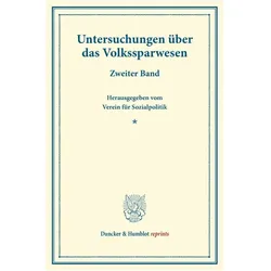 Untersuchungen über das Volkssparwesen., Fachbücher