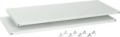 Schäfer Shop Select Stahl-Fachböden, lichtgrau, 1200 mm breit, 2 Stück