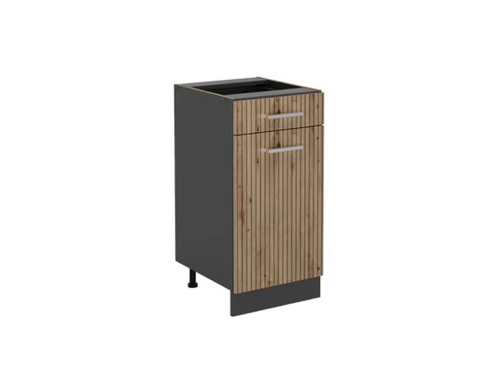 Vicco Küchenunterschrank R-Line , Artisan-Eiche/Anthrazit 40 cm 1 Schublade · Ohne Arbeitsplatte · Höhenverst. Füße · Leichter Zugriff · Frei kombinierbar