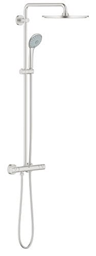 GROHE Euphoria Systeem 310 Douchesysteem met thermostaatkraan, overhead douche, handdouche en inbouwkolom, Chroom
