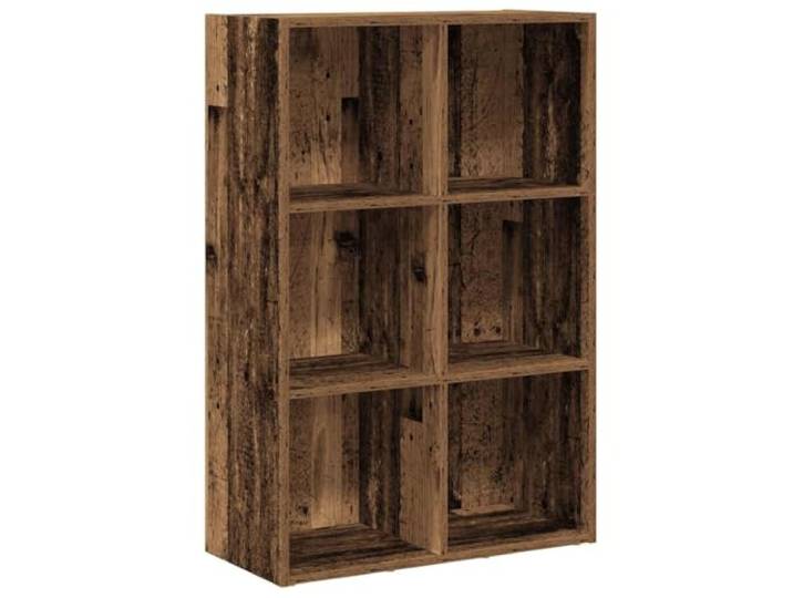 KDVXBCQJH Standregal 66x30x98 cm Altholz-Optik Holzwerkstoff Flexibles Raumwunder für Wohnzimmer und Schlafzimmer: 6 Fächer stehend oder liegend nutzbar.