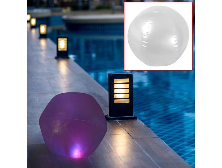 LED-Wasserball mit Farbwechsel, Ø 20 cm, transparent