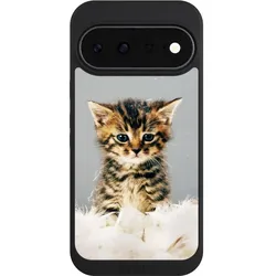 Nivocase Handyhülle für Google Pixel 11 Hülle NIVOpure Case Schwarz Feder Haustier Katze (Google Pixel 11), Smartphone Hülle, Schwarz